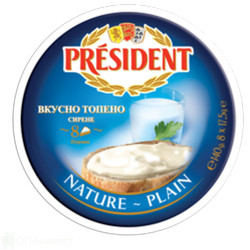 Топено сирене - President - натурално - 140гр.