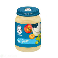 Плодово пюре - Gerber - плодове и йогурт - 190гр.