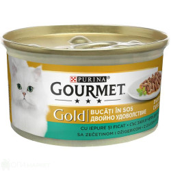 Котешки пастет заек/дроб Gourmet 85гр