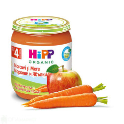 Плодово пюре - HIPP - ябълка и морков - 125гр.
