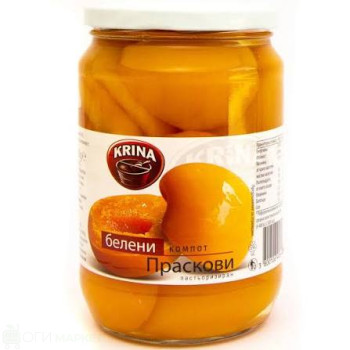 Компот - Крина - белени праскови - 700гр.