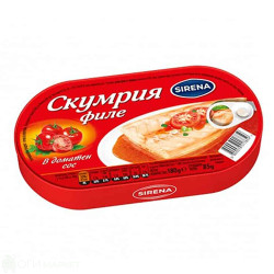 Скумрия - филе - Сирена - в доматен сос - 180гр.