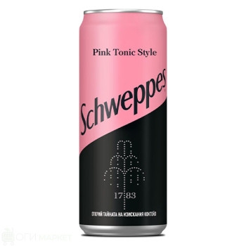 Газирана напитка - Schweppes - тоник - розов - 330мл.