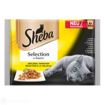 Пауч - Sheba - пиле - селекция - 4х85гр.