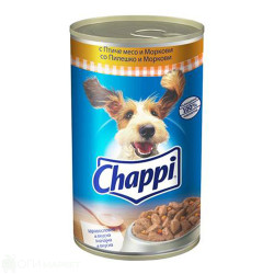 Кучешка храна - Chappi- консерва - пиле и моркови - 1.200кг.