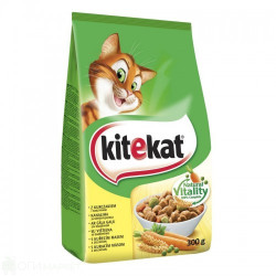 Котешка храна - kitkat - суха - птиче месо и зеленчуци - 300гр.