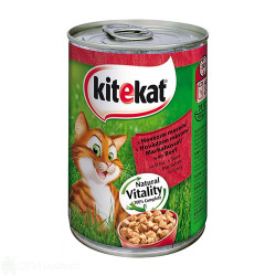 Котешка храна - kitkat - консерва - говеждо месо - 400гр.