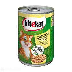Котешка храна - kitkat - консерва - пилешко  месо - 400гр.