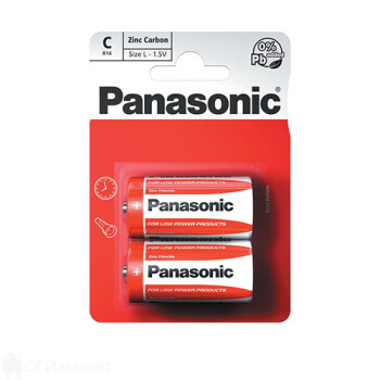 Батерия - Panasonic - R14 1.5V - 2бр.