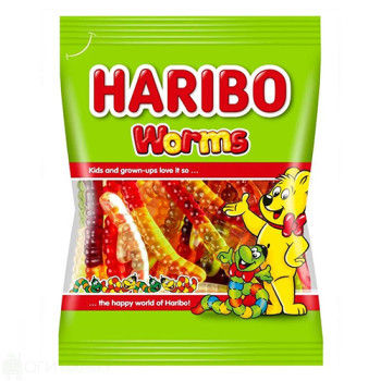 Бонбони - Haribo - червеи - 100гр.