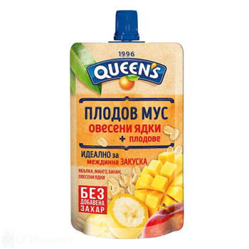 Мус - Queens - овесени ядки и плодове - 200гр.