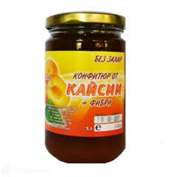 Конфитюр - Серия Дълголетие - кайсия - без захар - 340гр.  Конфитюр - Серия Дълголетие - кайсия - без захар - 340гр.