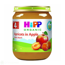 Плодово пюре - HIPP - кайсия и ябълка - 125гр. Плодово пюре - HIPP - кайсия и ябълка - 125гр.