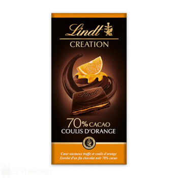 Шоколад - Lindt Creation - Мус 70% Портокал - 0.150гр.