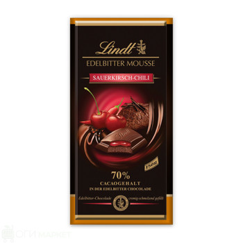 Шоколад - Lindt Creation - Мус 70% вишна и чили - 0.150гр.