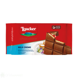 Шоколад Loacker млечен крем 87гр.