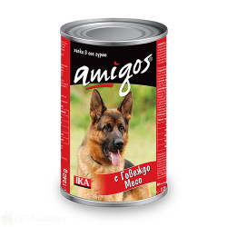 Консерва - Amigos - кучешка храна - телешко - 1.240кг.