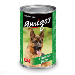 Консерва - Amigos - кучешка храна - дивеч - 1.240кг.