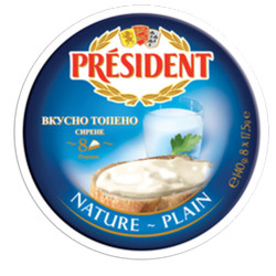 Топено сирене - President - натурално - 140гр.