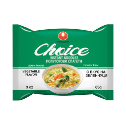 Спагети - Choice - Зеленчуци - 85гр.