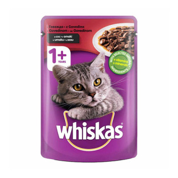Пауч - котешки - Whiskas - говеждо - 100гр. Пауч - котешки - Whiskas - говеждо - 100гр.