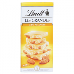 Шоколад - Lindt - Les Grand - бял шоколад с цели бадеми - 0.150гр.