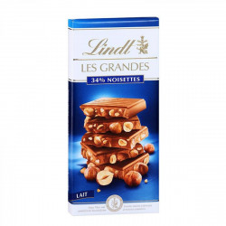 Шоколад - Lindt - Les Grand - млечен с цели лешници - 0.150гр.