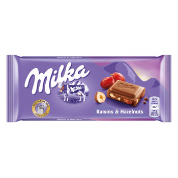 Шоколад - Milka - лешник и стафида - 0.100гр. Шоколад - Milka - лешник и стафида - 0.100гр.
