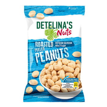 Печени фъстъци - Detelina`s - белени - 90гр. Печени фъстъци - Detelina`s - белени - 90гр.