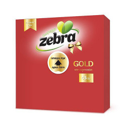 Салфетки - Zebra - Gold - 45бр.