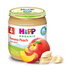Плодово пюре - HIPP - банан и праскова - 125гр.