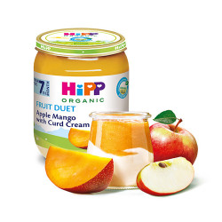 Плодово пюре - HIPP - ябълка, манго и извара - 125гр.